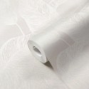 As Creation|Papier Peint feuilles grandes floral moderne gris clair|Papier Peint
