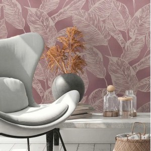 Casadeco|Japanese style floral wallpaper with bluish gray magnolias|Floral 2