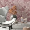 Papel pintado hojas grandes floral rosa - As Creation Natural Living 386634