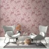 As Creation|Wallpaper large pink floral leaves|Modern