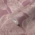 Papel pintado hojas grandes floral rosa - As Creation Natural Living 386634