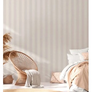 Casadeco|Tapete Leinenoptik-Streifen|Streifen 2