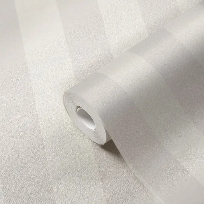 As Creation|Papier Peint rayures bicolores gris clair et blanc|Rayures