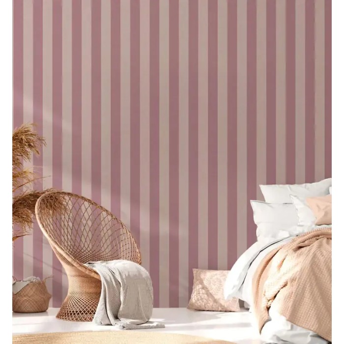 As Creation|Tapete rosa-beige zweifarbige Streifen|Streifen
