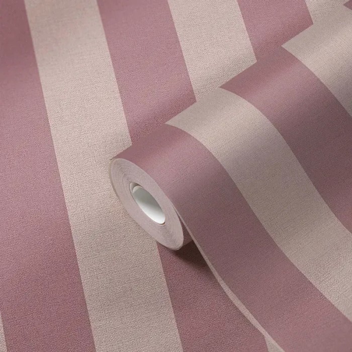 Papel pintado rayas bicolor rosa y beige - As Creation Natural Living 386654