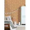 Caselio|Kids wallpaper hot air balloons in brown|Children's