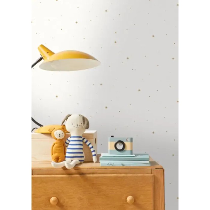 Caselio|Kids wallpaper starry sky in white and brown|Children's