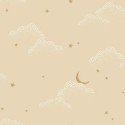 Caselio|Kids wallpaper clouds and stars in beige|Children's