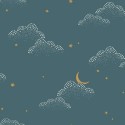 Caselio|Kids wallpaper clouds and stars in blue|Children's