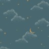 Caselio|Papier peint enfant nuages et étoiles bleu|Enfants