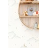 Caselio|Papier peint enfant nuages et étoiles blanc et vert|Enfants