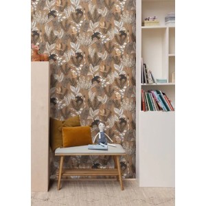 Caselio|Papier peint enfant jungle tropicale blanche|Enfants 2