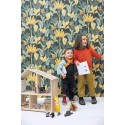 Caselio|Papier peint enfant jungle tropicale bleu nuit|Enfants
