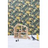 Caselio|Papier peint enfant jungle tropicale bleu nuit|Enfants