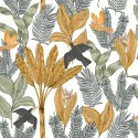 Caselio|Kids wallpaper tropical jungle white|Children's