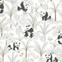 Caselio|Papel pintado infantil osos panda verde|Infantil