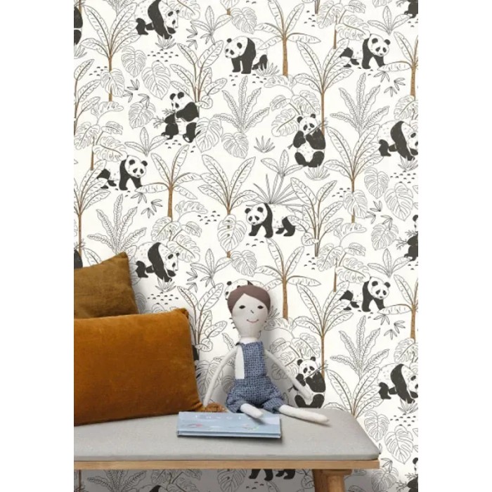 Caselio|Kids wallpaper with green pandas|Children's