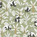 Caselio|Papel pintado infantil osos panda blanco|Infantil