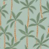 Caselio|Papel pintado infantil palmeras exóticas blanco y verde|Infantil