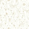 Caselio|Papier peint enfant animaux de la forêt blanc et beige|Enfants