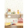 Caselio|Kids wallpaper woodland animals in white and beige|Children's