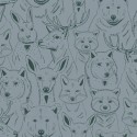 Caselio|Kids wallpaper forest animals blue gray|Children's