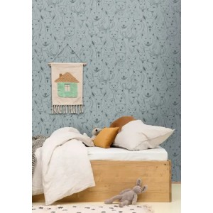 Rasch|Wallpaper kids balloons and animals cheerful white|Children's 2