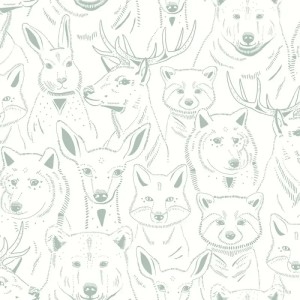Casadeco|Papier peint enfant village de souris blanc multicolore|Enfants