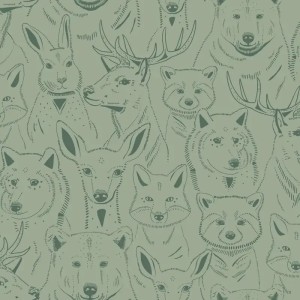 As Creation|Wallpaper for children's room in gray with clouds|Children's