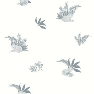 Cristiana Masi|Papier Peint pour enfants avec renards sur fond vert forêt|Enfants