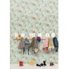 Caselio|Kids wallpaper squirrels, owls and forest animals in mint green|Children's