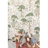 Caselio|Papel pintado infantil bosque forestal blanco|Infantil