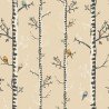 Caselio|Kindertapete Bäume und Vögelchen in Beige|Kindertapete