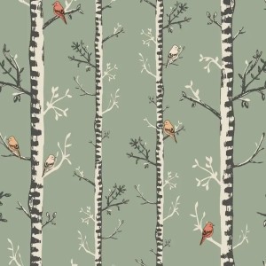 As Creation|Pink children's wallpaper with forest animals|Children's