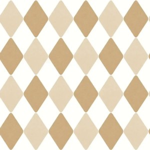 Caselio|Papier peint enfant losanges arlequin vert kaki|Jeunesse