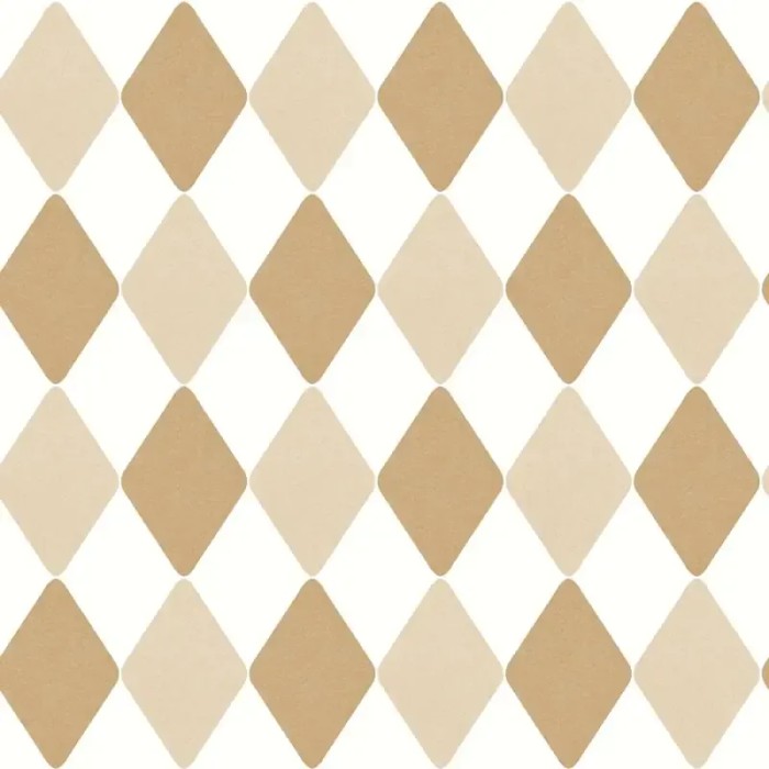 Caselio|Papel pintado infantil rombos de arlequín beige y marrón|Juvenil