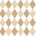 Caselio|Papier peint enfant losanges arlequin beige et marron|Jeunesse