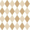 Caselio|Papier peint enfant losanges arlequin beige et marron|Jeunesse