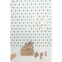 Caselio|Kids wallpaper harlequin diamonds in blue grey|Children's