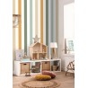 Caselio|Papier peint rayures enfants multicolores|Jeunesse
