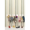 Caselio|Youth khaki green striped wallpaper|Youth Style