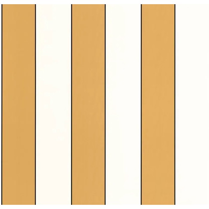 Caselio|Papel pintado rayas amarillas perfilada en oro|Rayas