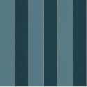 Caselio|Papier peint rayures bleues filet or|Rayures
