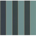 Caselio|Green and black striped wallpaper with gold accents|Stripes