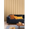 Caselio|Wide bicolor beige and gold striped wallpaper|Stripes