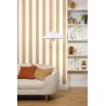 Caselio|Wide bicolor white and gold striped wallpaper|Stripes