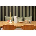 Caselio|Papier peint rayures larges bicolores vert et noir|Rayures