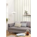Caselio|Wide bicolor white and silver-gray striped wallpaper|Stripes