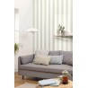 Caselio|Wide bicolor white and silver-gray striped wallpaper|Stripes