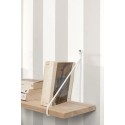 Caselio|Papier peint rayures larges bicolores blanc et argent|Rayures
